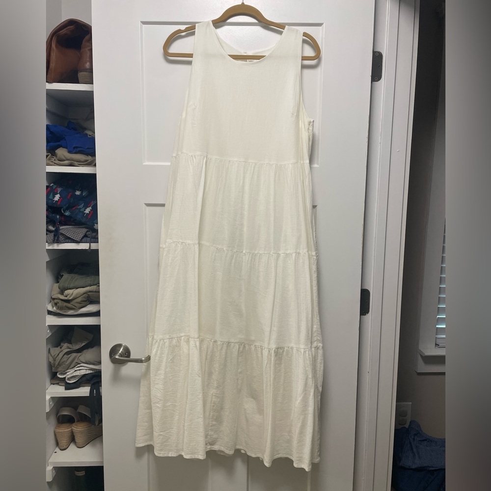 A New Day Cream Tiered Maxi Sundress